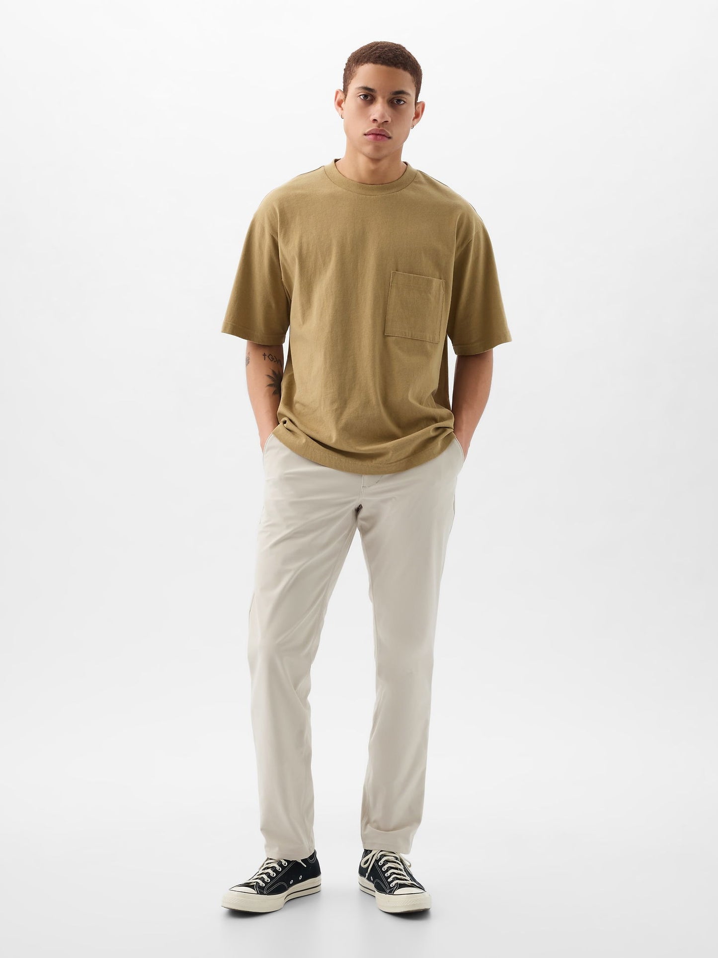 Gri Slim Fit Modern Khaki Pantolon