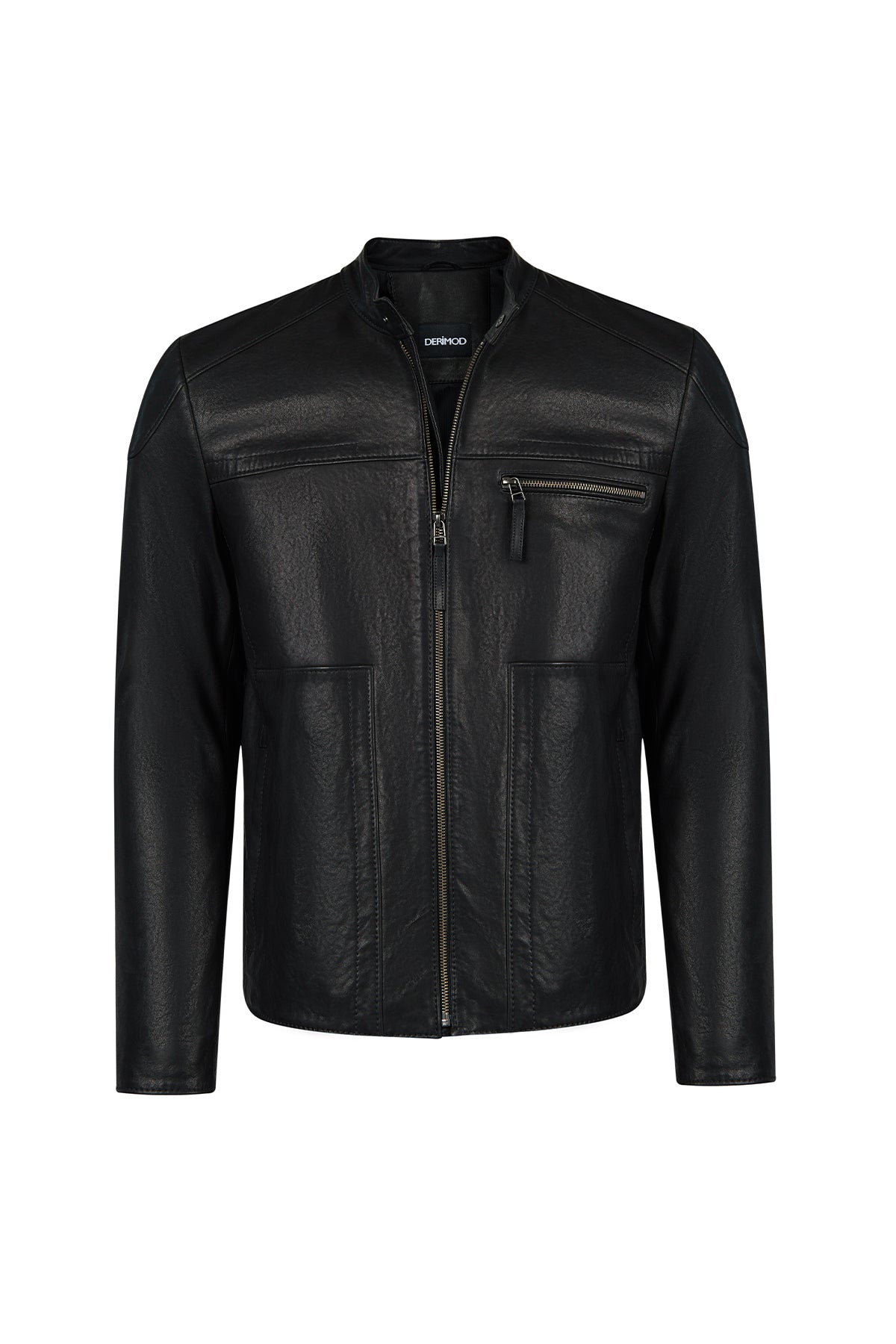 Endrick Erkek Siyah Slim-fit Deri Ceket