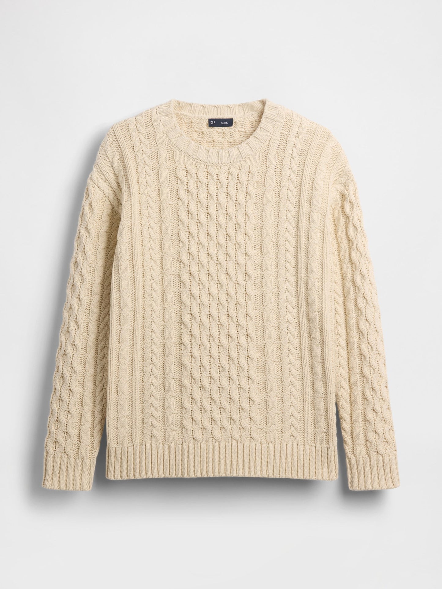 Bej Relaxed Cable-knit Kazak