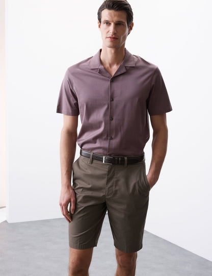 Pamuk Karışımlı Regular Fit Lightweight Chino Şort