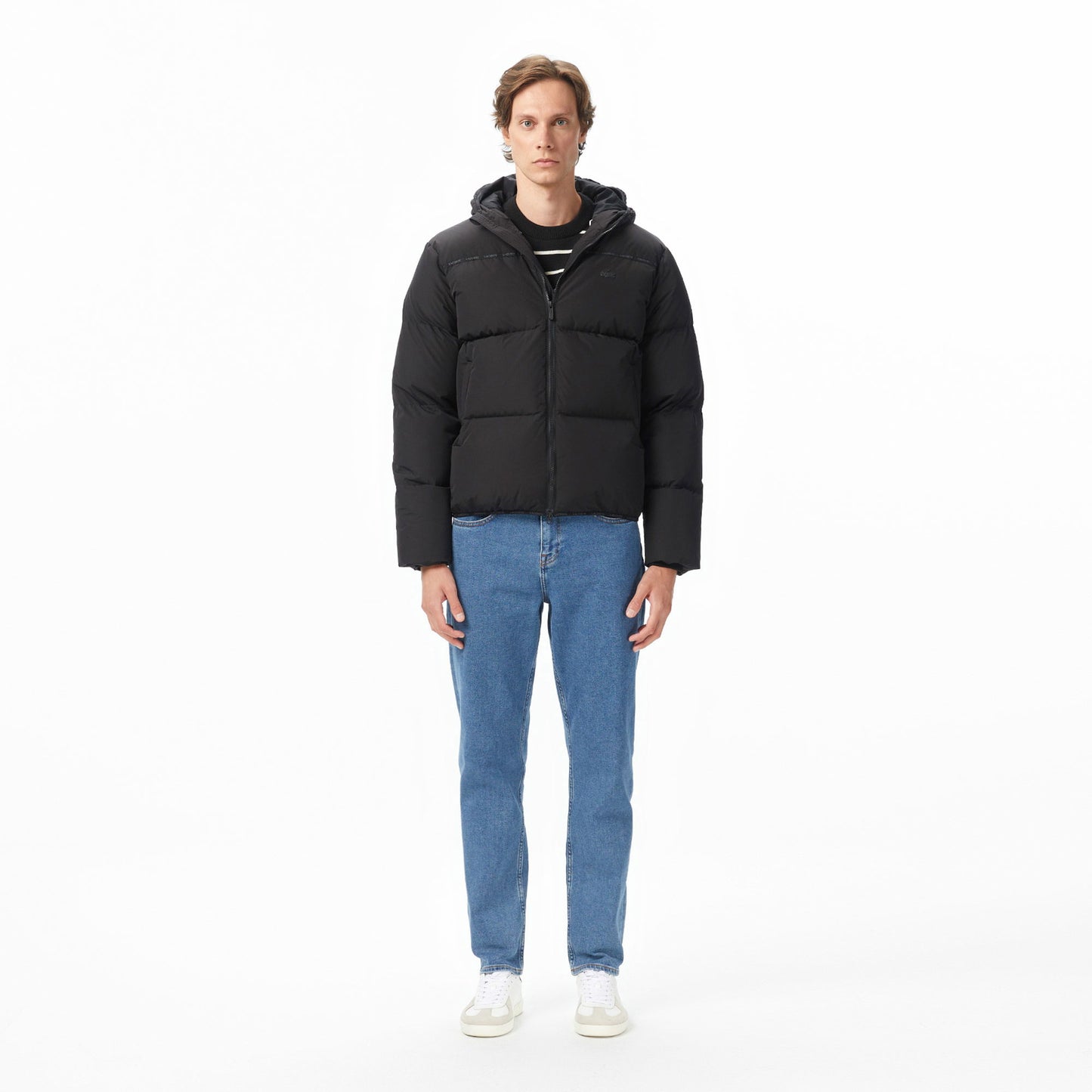 Lacoste Erkek Kapüşonlu Siyah Mont