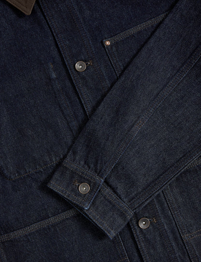 Saf Pamuklu Klasik Denim Ceket