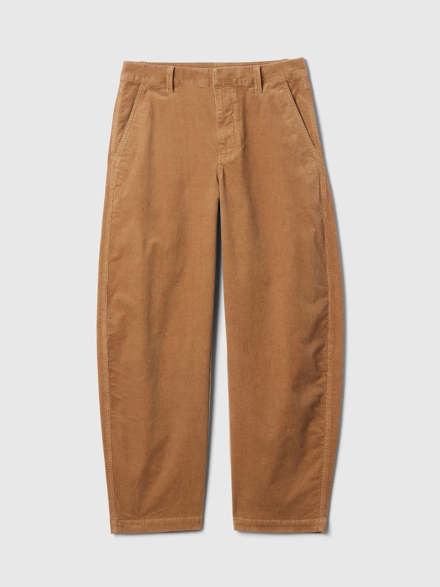 Kahverengi High Rise Kadife Tapered Ankle Pantolon