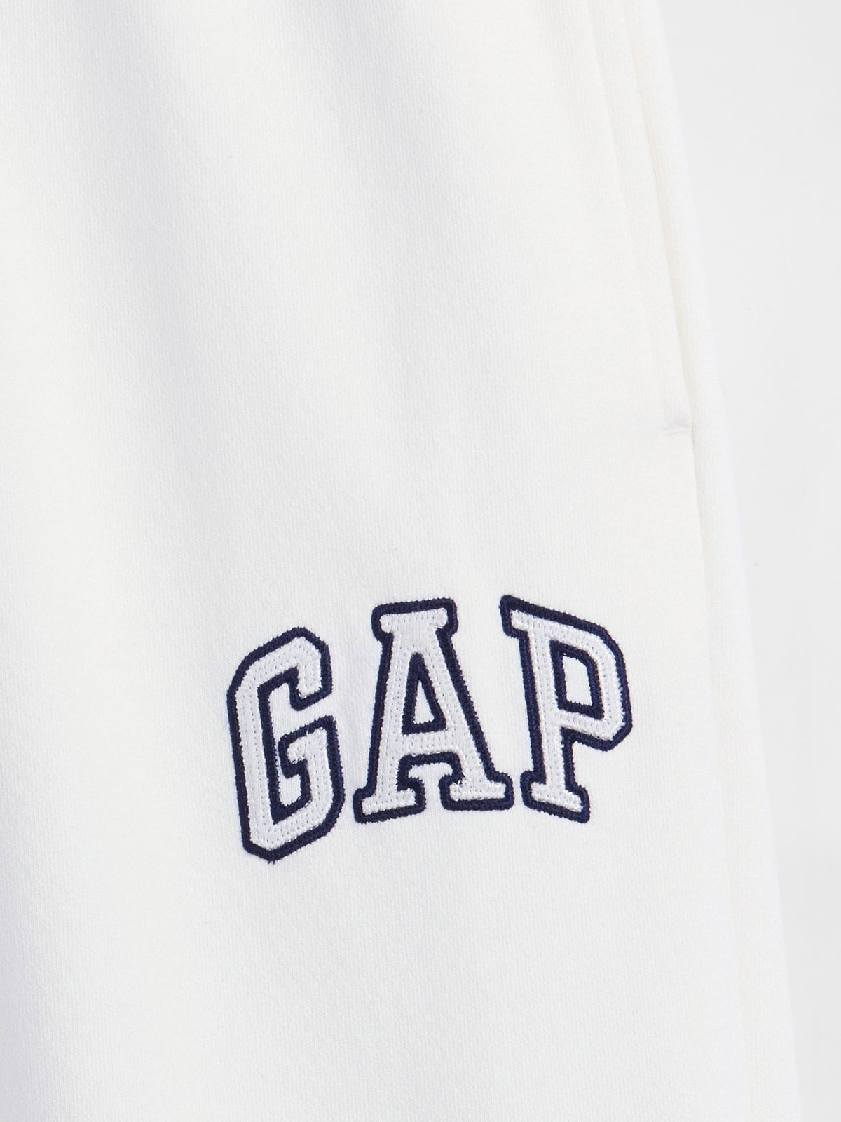 Beyaz Gap Logo Fransız Havlu Kumaş Wide-leg Joggers