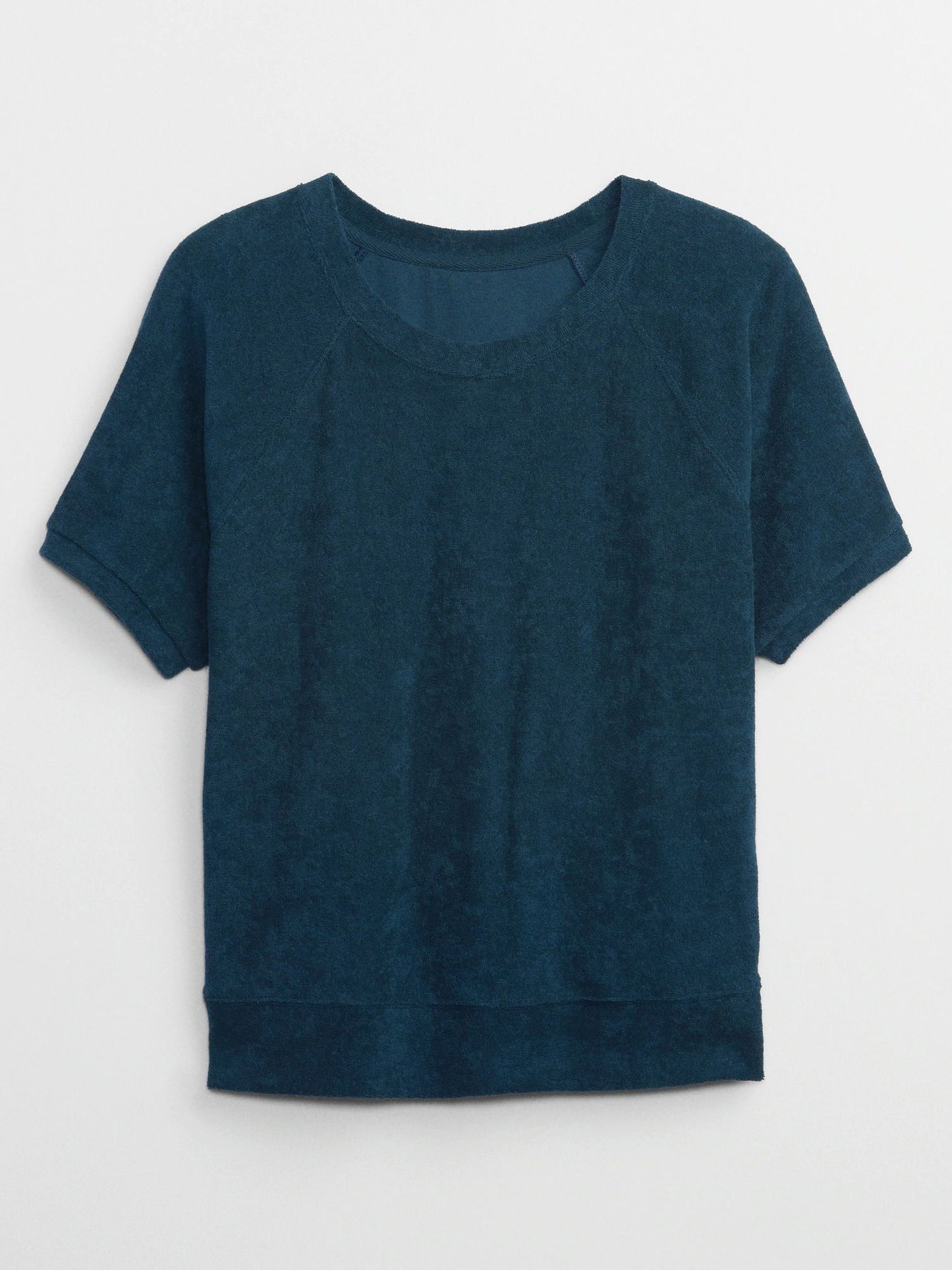 Lila Kısa Kollu Havlu Kumaş T-shirt