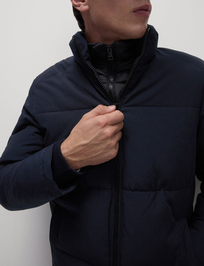 Thermowarmth™ Özellikli Çift Yaka Şişme Ceket