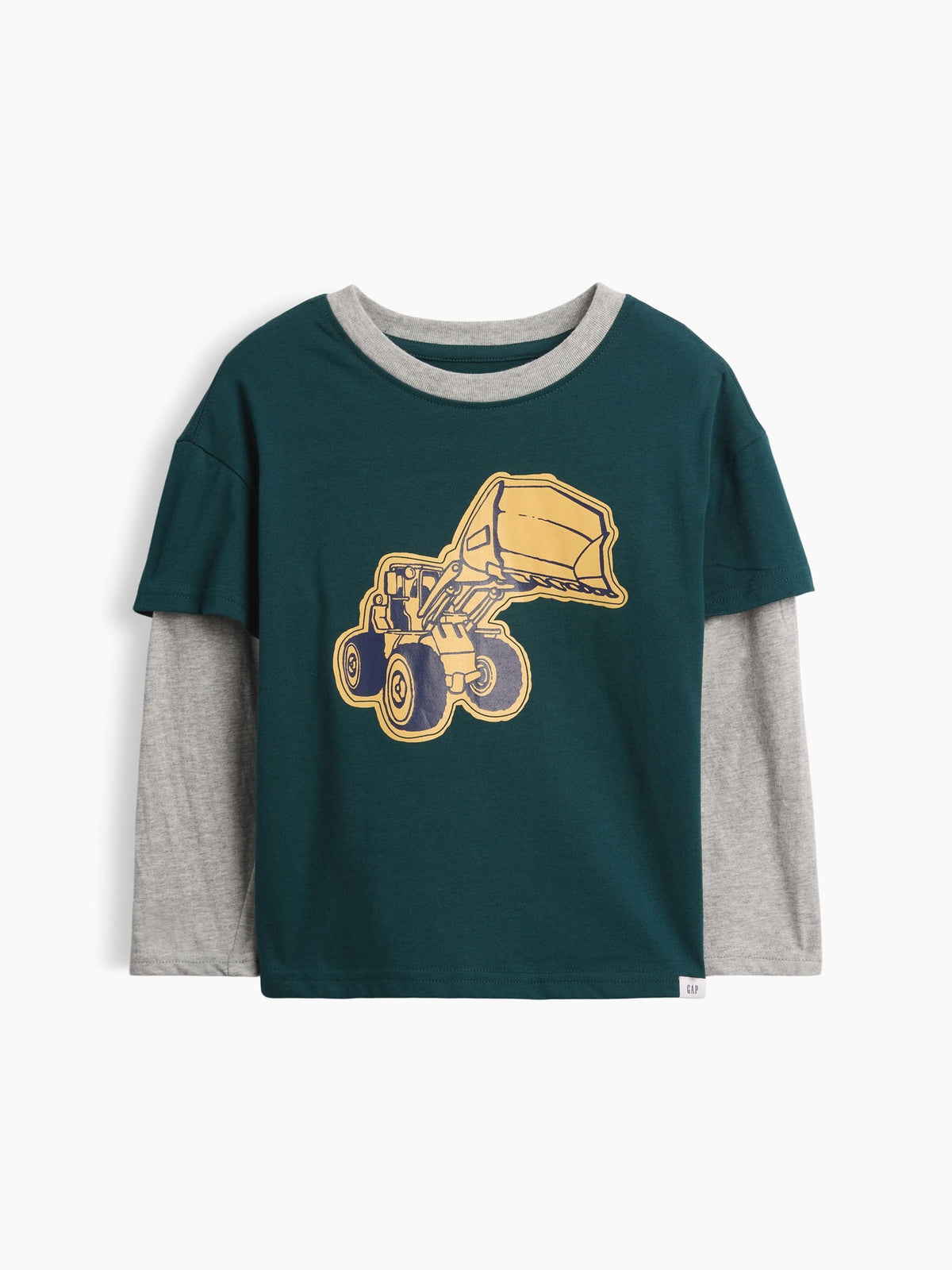 Koyu Yeşil Grafik Baskılı T-shirt