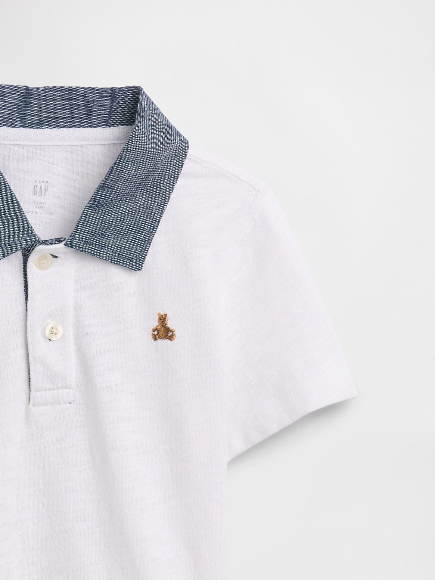 Beyaz Organik Pamuk Polo T-shirt