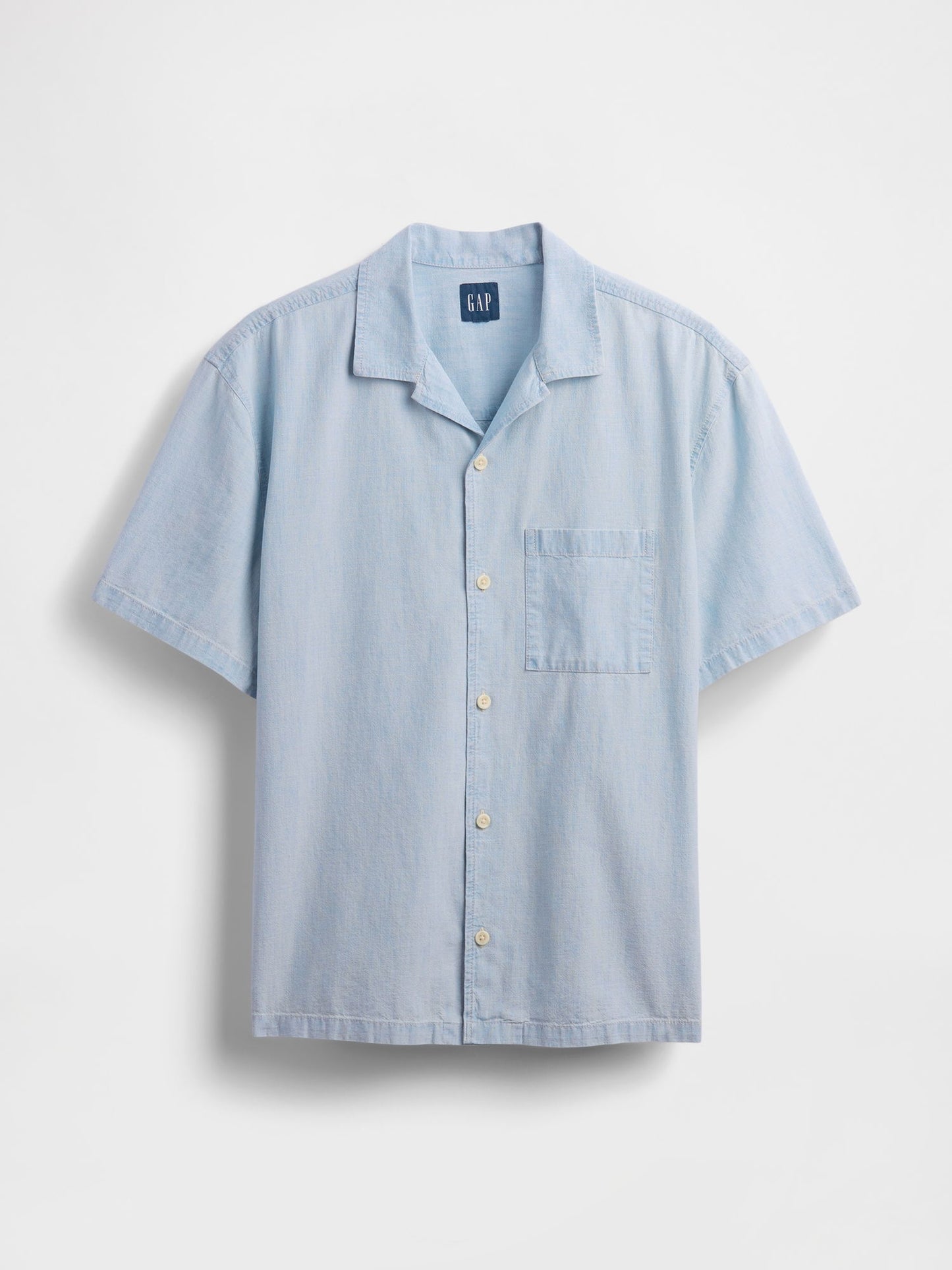 Açık Mavi Relaxed Denim Gömlek