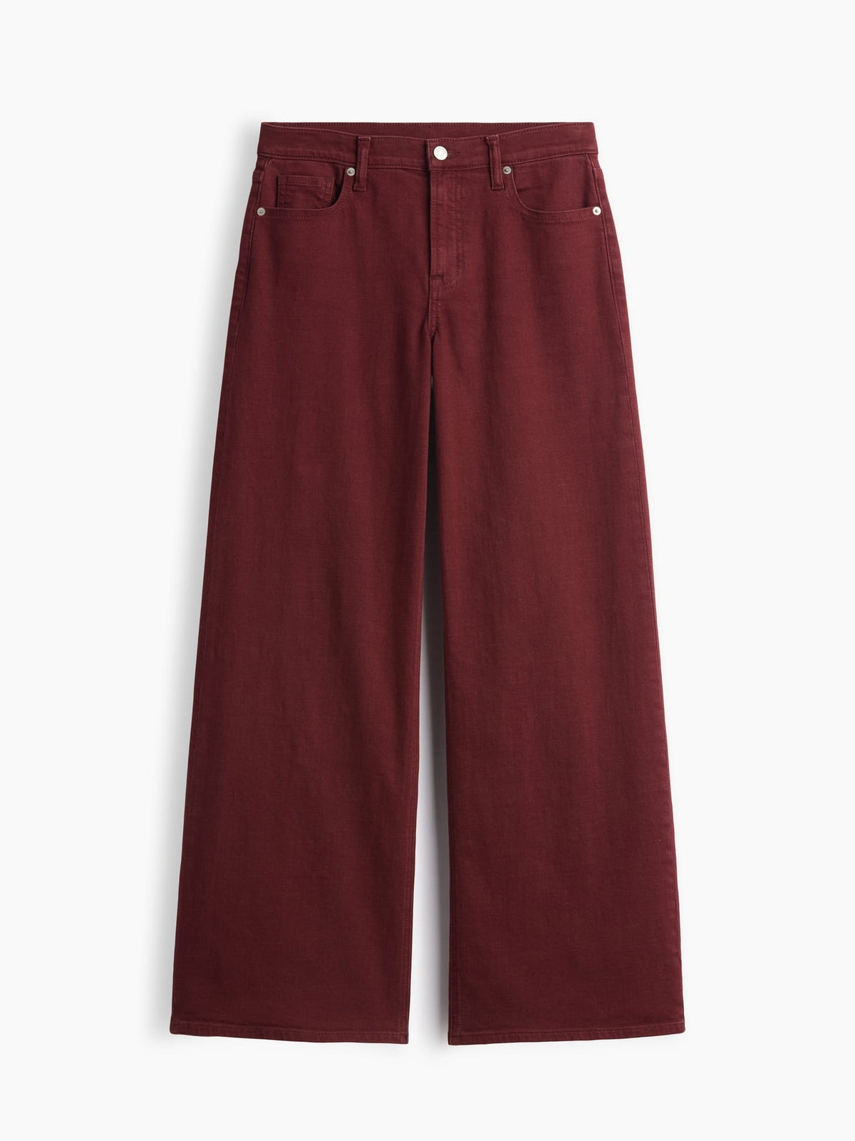 Bordo Mid Rise Wide-leg Jean Pantolon