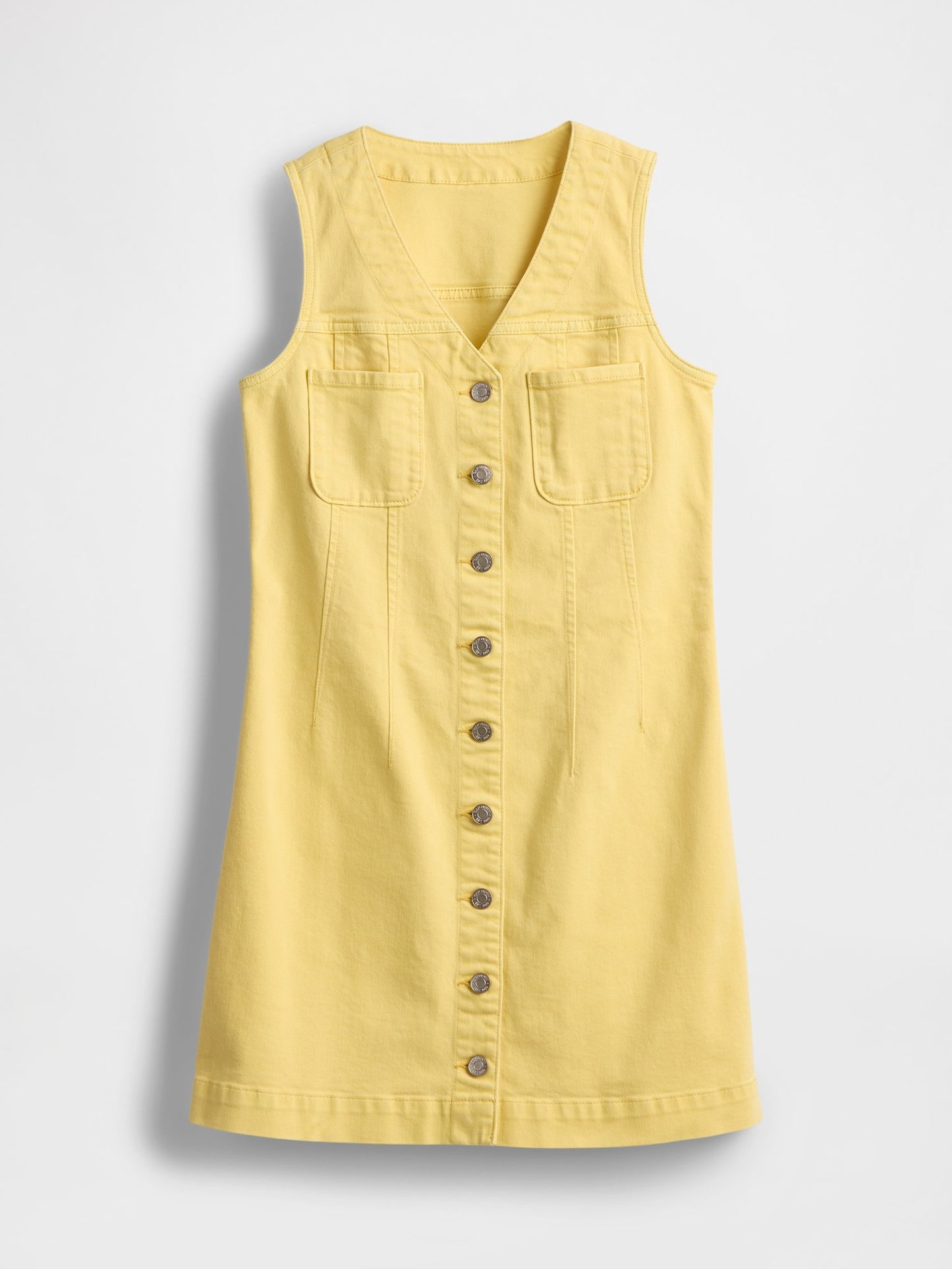 Sarı Denim Mini Elbise