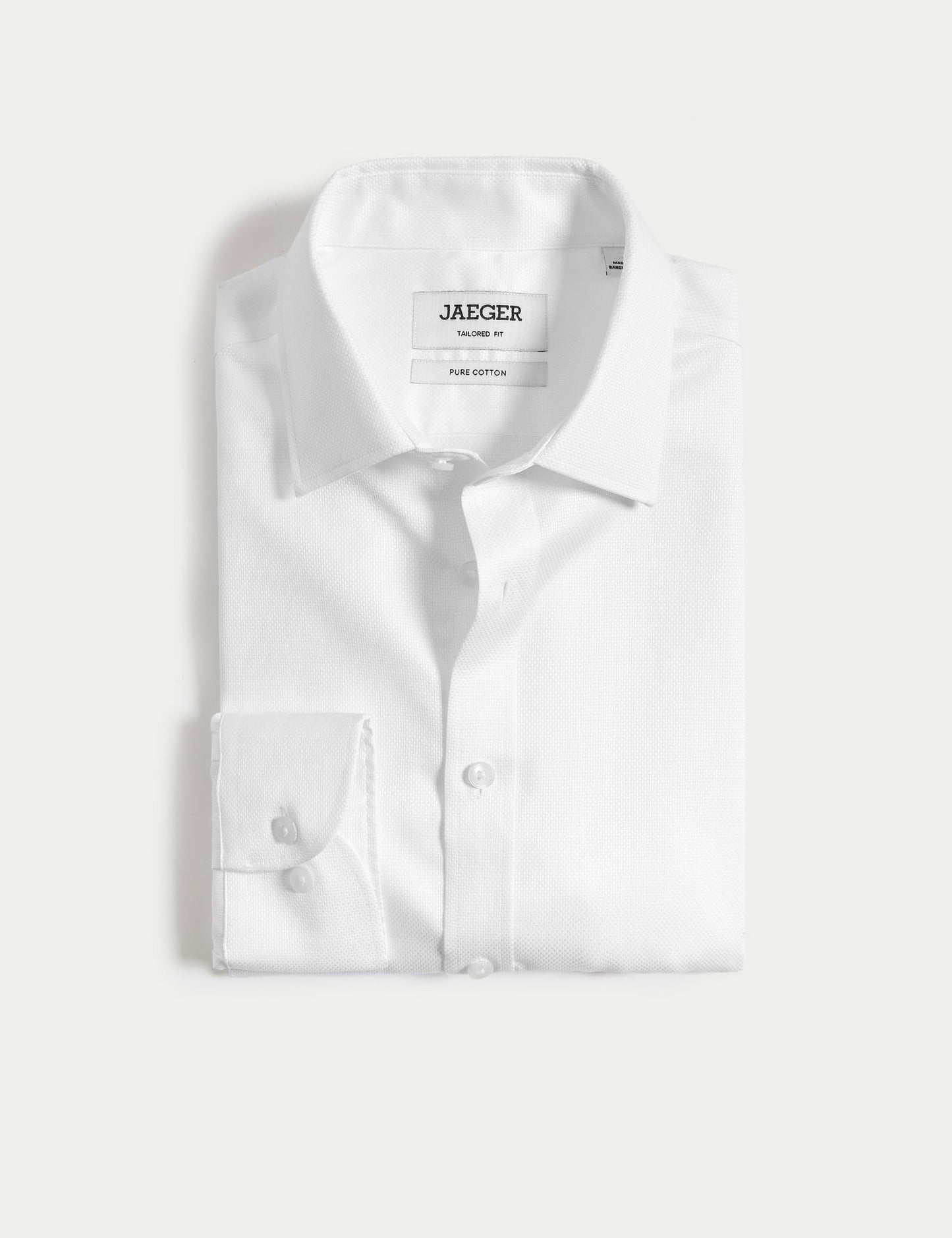 Tailored Fit Lüks Pamuklu Dokulu Gömlek