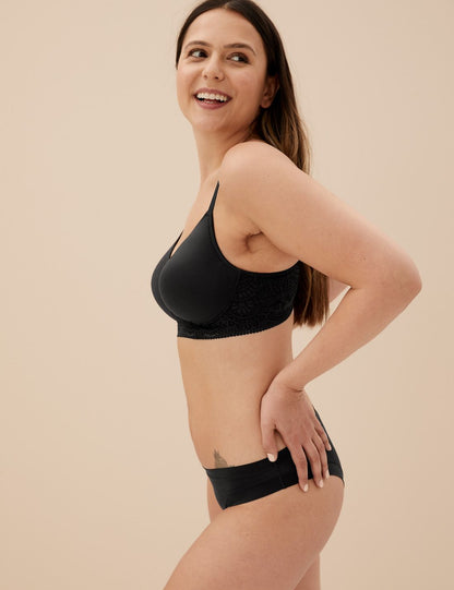 Body Soft: Dantel Detaylı Balensiz Pamuklu Ameliyat Sonrası Sütyeni