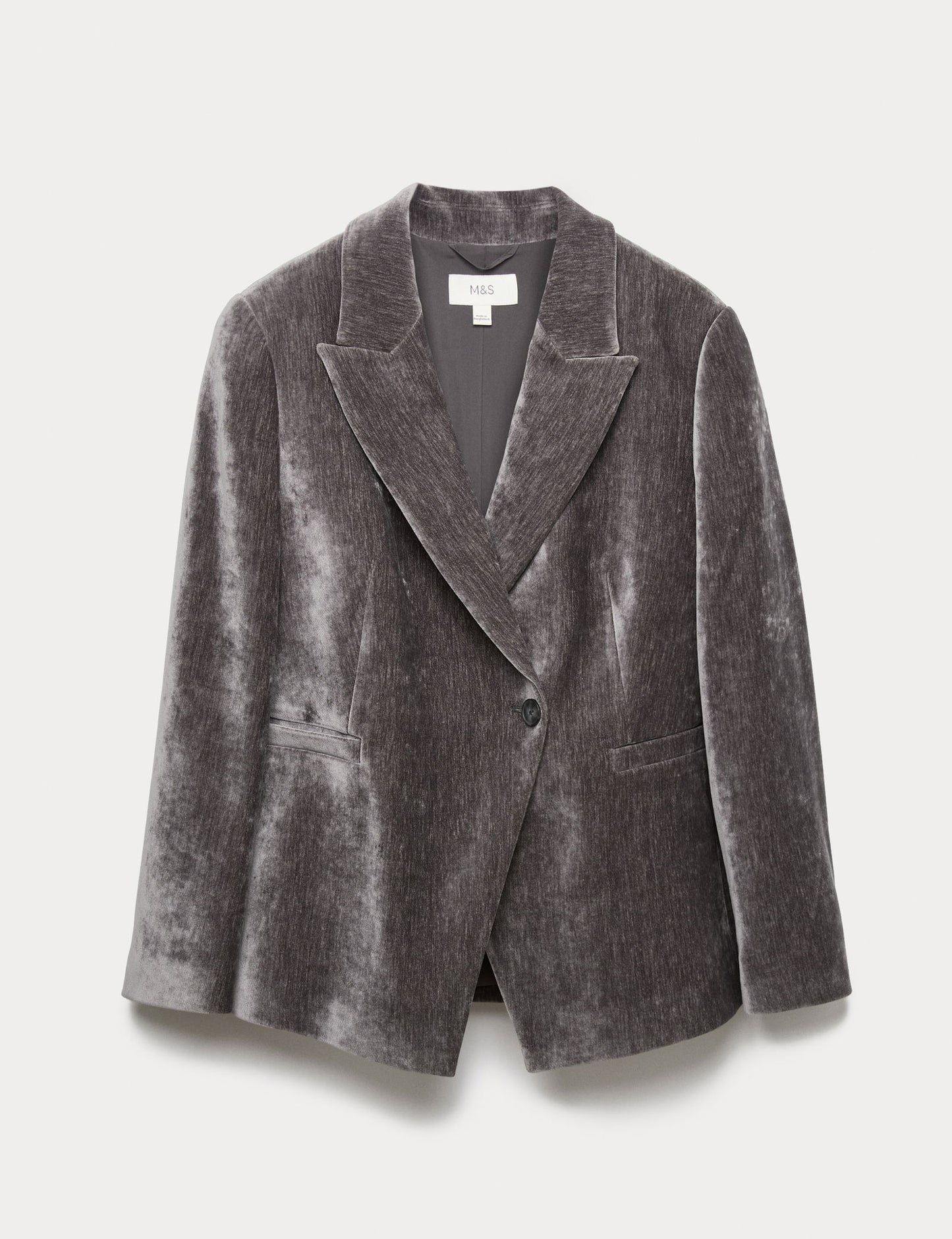 Dokulu Kadife Blazer Ceket