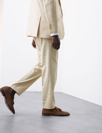 Keten Karışımlı Tailored Fit Takım Pantolonu