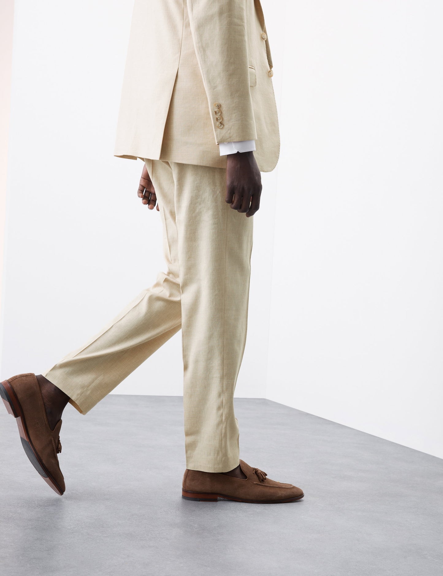Keten Karışımlı Tailored Fit Takım Pantolonu
