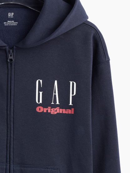 Lacivert Vintagesoft Logo Fermuarlı Sweatshirt