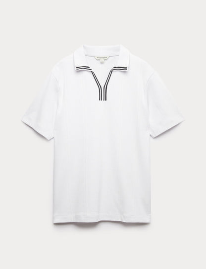 Saf Pamuk Polo T-shirt