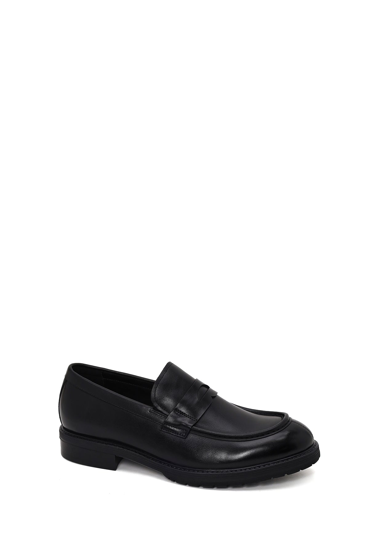 Erkek Siyah Deri Casual Loafer