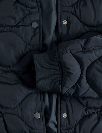 Saten Kapitone Bomber Ceket