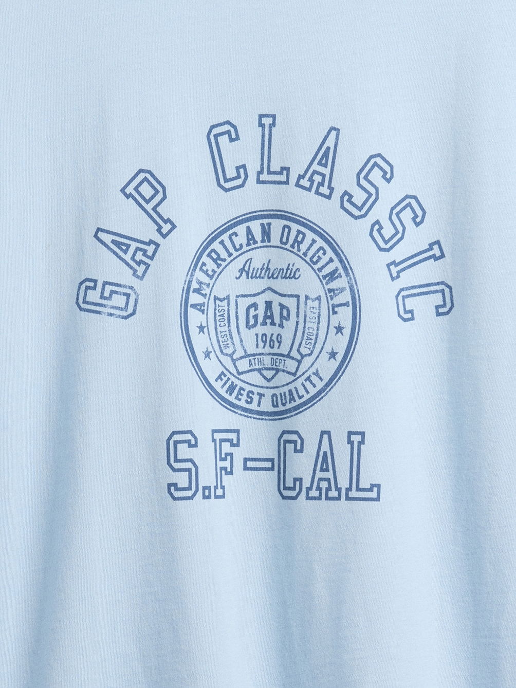 Açık Mavi Relaxed Gap Logo T-shirt