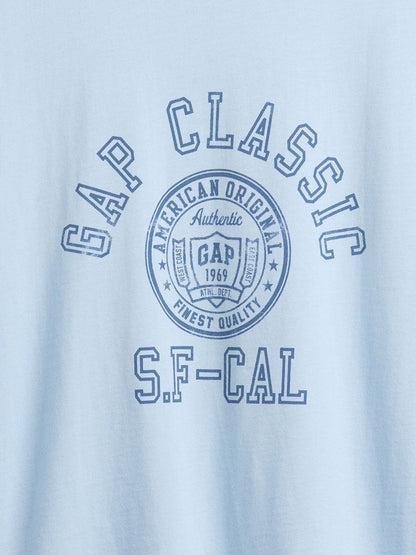 Açık Mavi Relaxed Gap Logo T-shirt