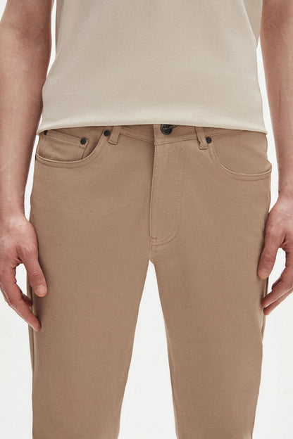 Tween Super Slim Fit Bej Diyagonel Chino Pantolon