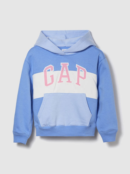 Açık Mavi Relaxed Gap Logo Kapüşonlu Sweatshirt