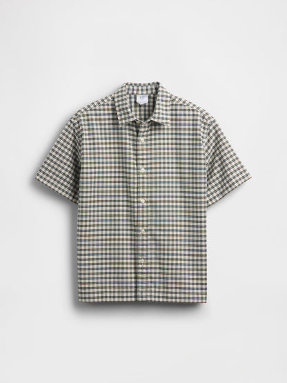 Yeşil Relaxed Ekose Oxford Gömlek