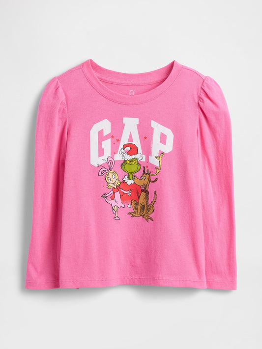 Pembe Dr. Seuss™ Puff Sleeve Logo T-shirt