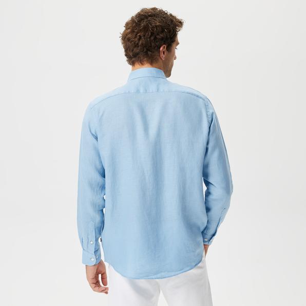 Nautica Erkek Mavi Classic Fit Uzun Kollu Gömlek