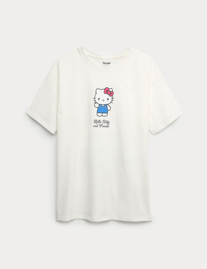 Saf Pamuklu Hello Kitty:trade_mark: Baskılı Tişört (2-16 Yaş)