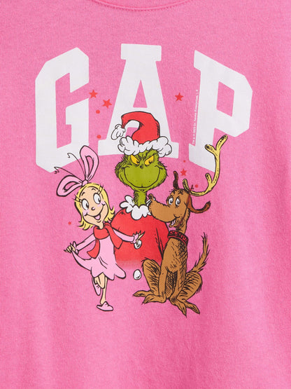 Pembe Dr. Seuss™ Puff Sleeve Logo T-shirt