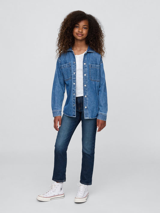 Koyu Mavi Girlfriend Washwell™ Jean Pantolon