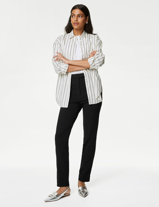 Yüksek Bel Slim Fit Pantolon