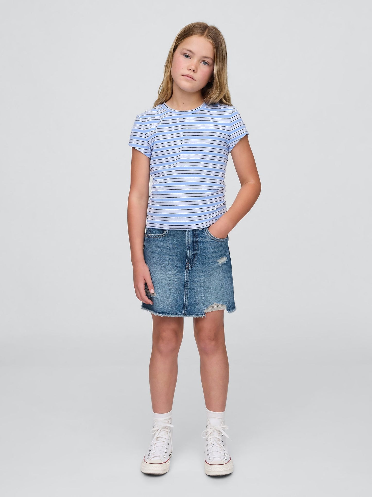 Mavi High Rise Denim Etek