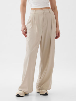 Bej GapFit High Rise Runaround Kargo Jogger Pantolon