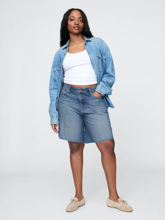 Mavi 8 Mid Rise '90s Loose Denim Bermuda Şort