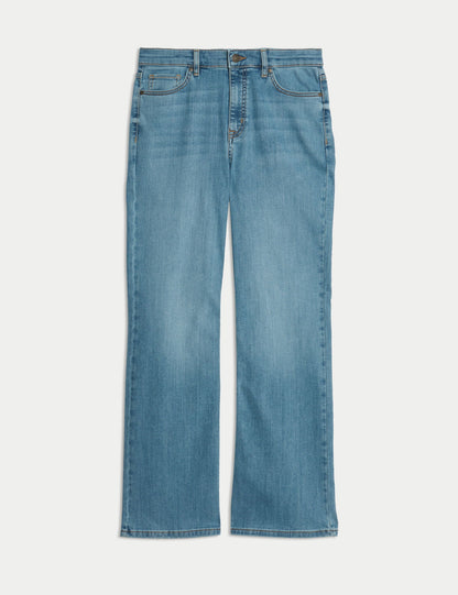 Lyocell Karışımı Yüksek Bel Flared Jeans