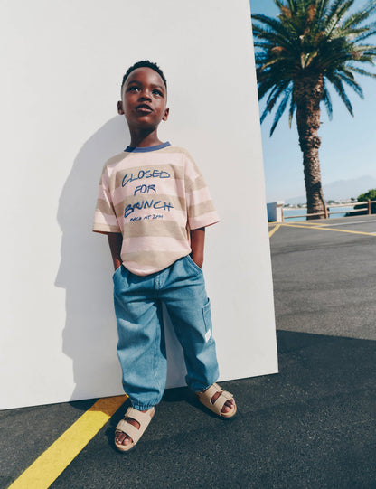 Relaxed Denim Kargo Jean (2-8 Yaş)