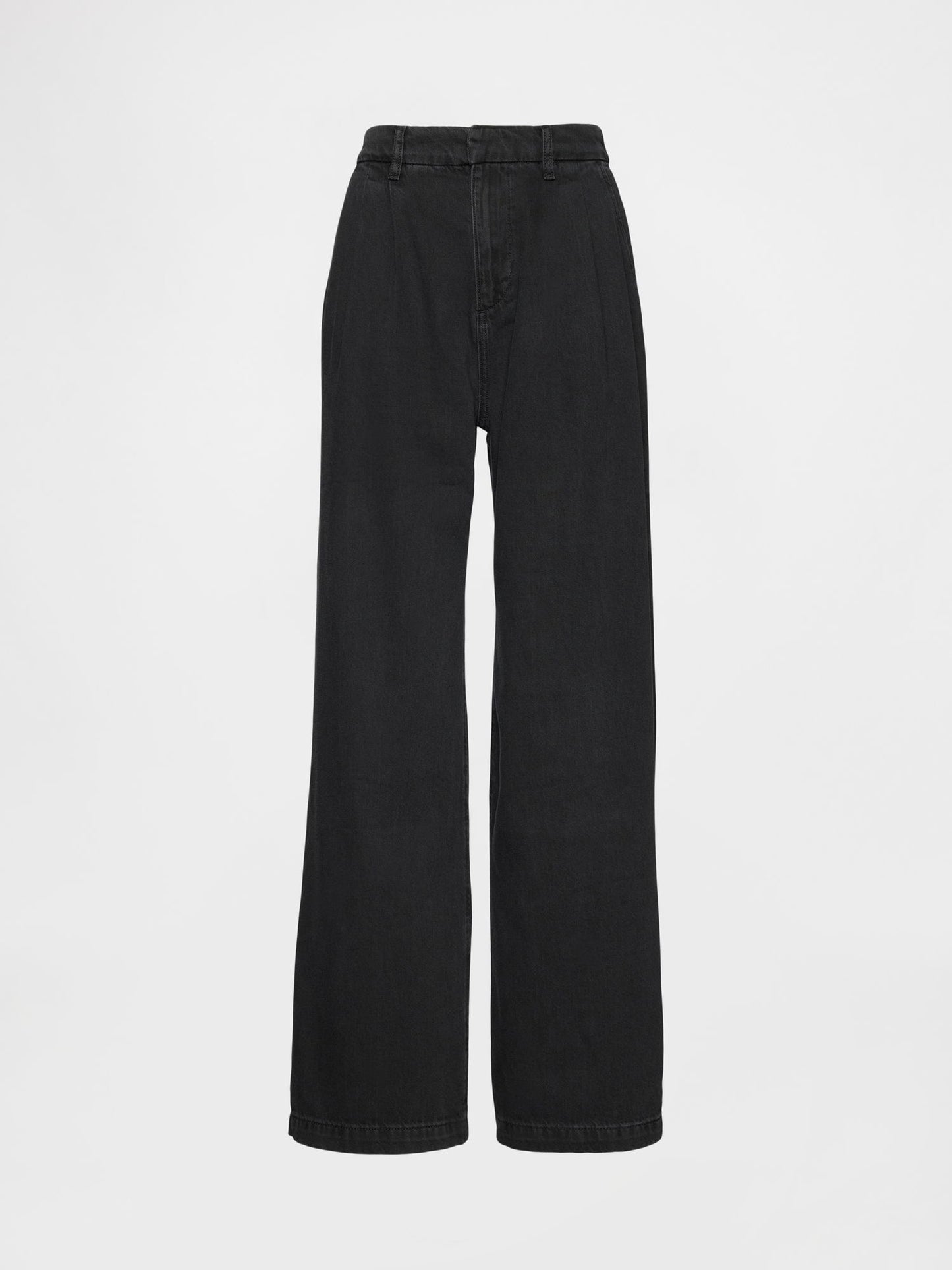 Siyah 365 Yüksek Bel Ultrasoft Pileli Denim Pantolon