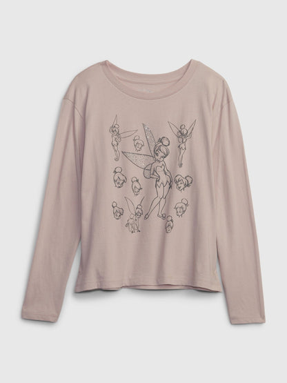 Pembe Organik Pamuk Disney Grafikli T-shirt