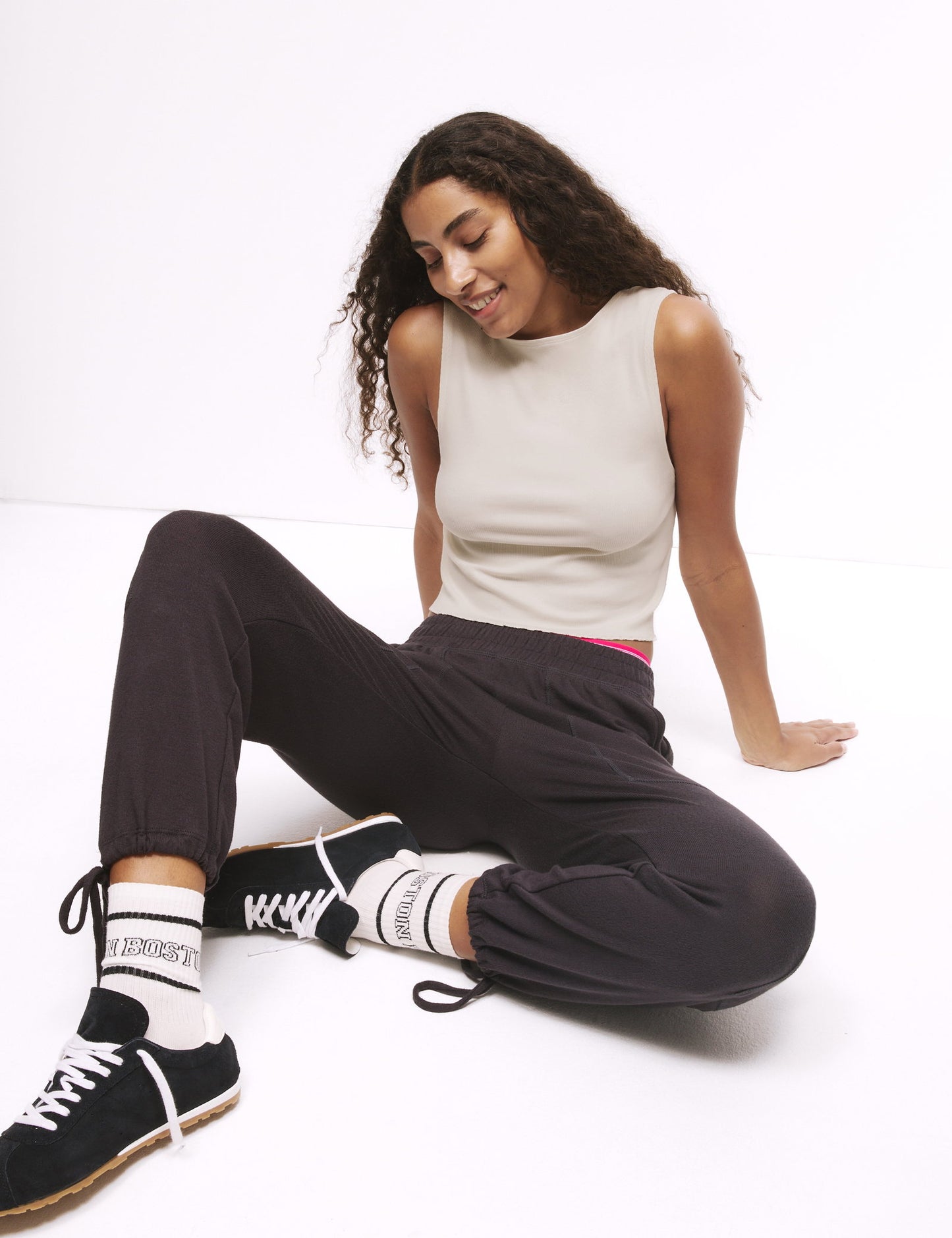 Pamuklu Ribanalı Crop Pijama Üstü