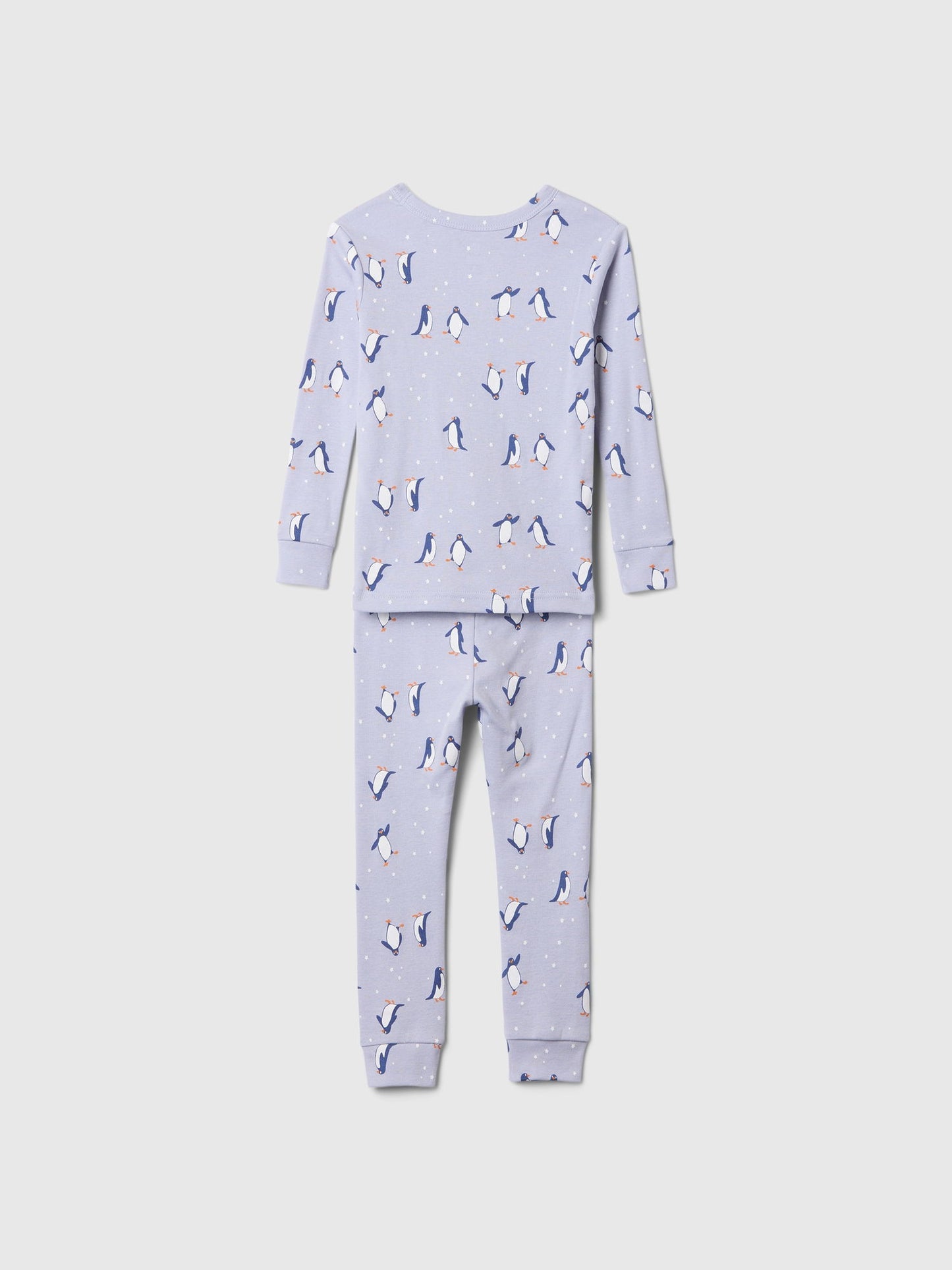 Açık Mavi %100 Organik Pamuk Penguin Pijama Seti