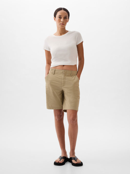 Bej Downtown Khaki Bermuda Şort