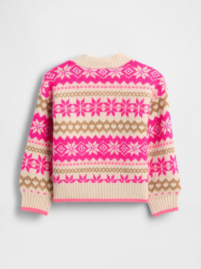 Çok Renkli Baby & Toddler Fair Isle Kazak