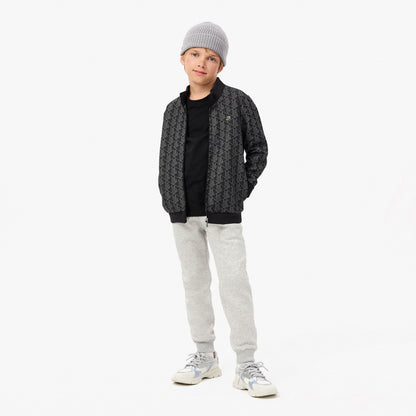 Lacoste Çocuk Uzun Kollu Bisiklet Yaka Siyah T-shirt