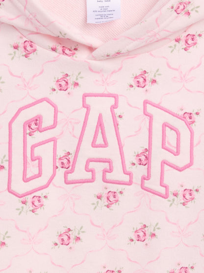 Pembe Relaxed Fransız Havlu Kumaş Logo Sweatshirt