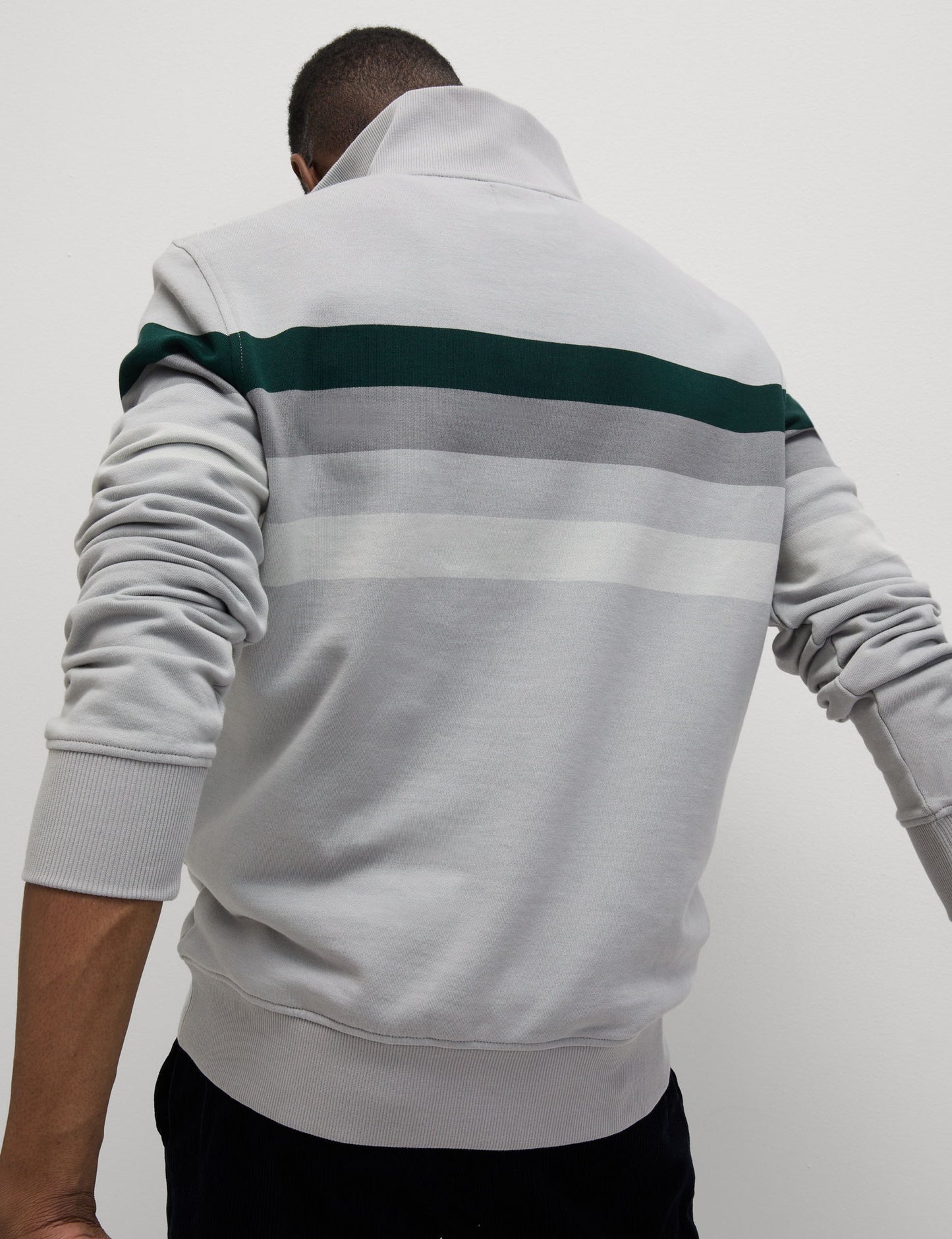 Saf Pamuklu Yarım Fermuarlı Sweatshirt
