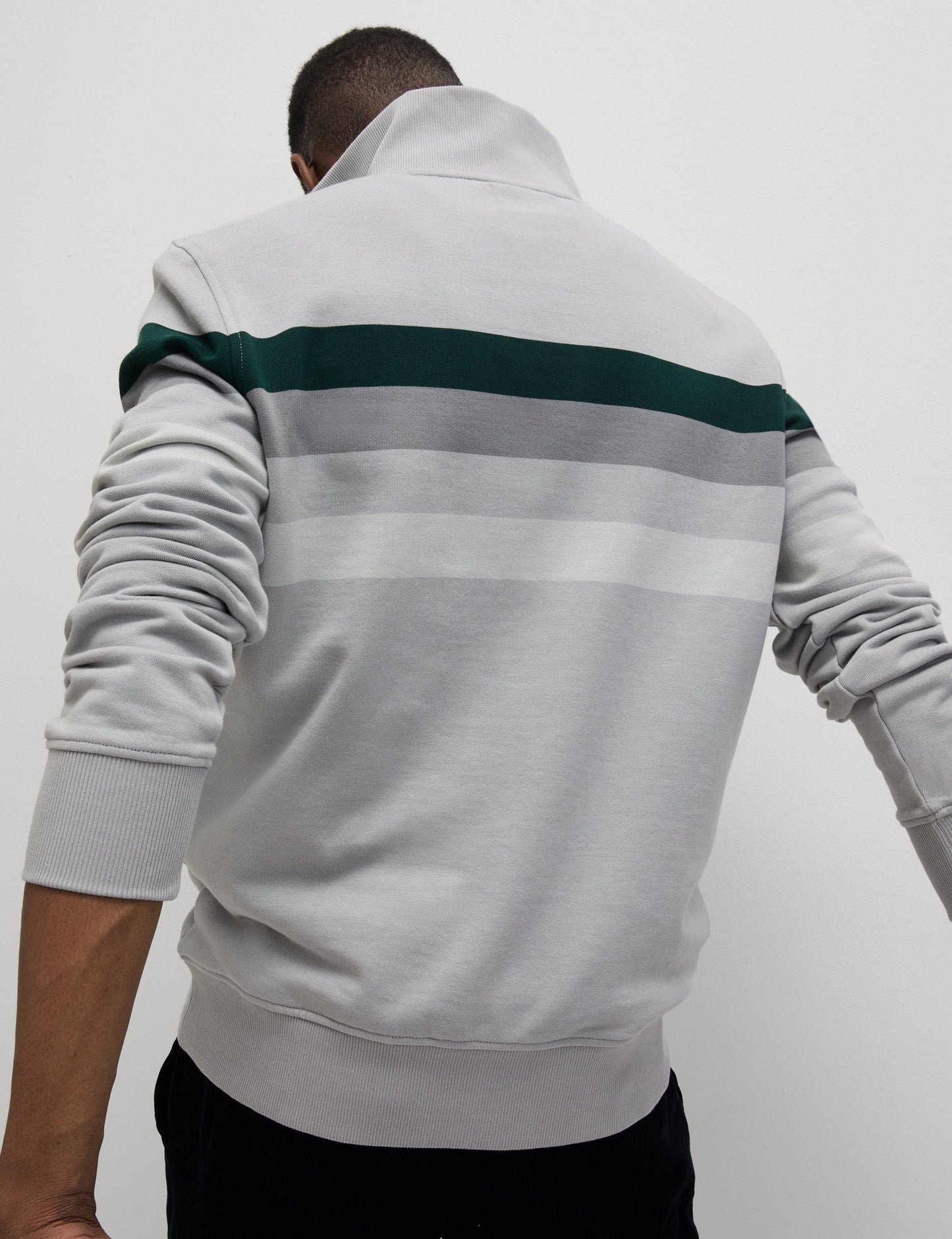 Saf Pamuklu Yarım Fermuarlı Sweatshirt
